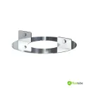 Rosone canna fumaria mono parete in acciaio inox