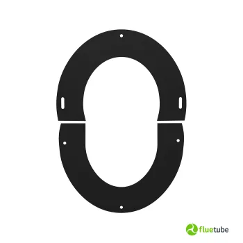 Rosone nero regolabile canna fumaria