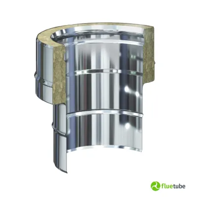 Giunzione mono doppia m/f canna fumaria doppia parete acciaio