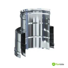 Giunzione doppia mono m/f per tubo coibentato acciaio inox 2