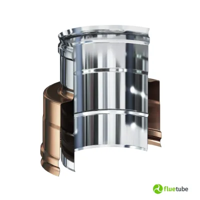 Giunzione doppia mono M/F doppia parete coibentata rame