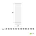 Tuyau en acier inoxydable 316L de 50 cm pour conduit de fumée simple paroi