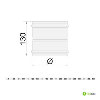 Manicotto F/F in acciaio inox 316L mono parete 2