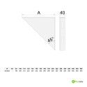 Paire de cornières de support en acier inoxydable simple paroi