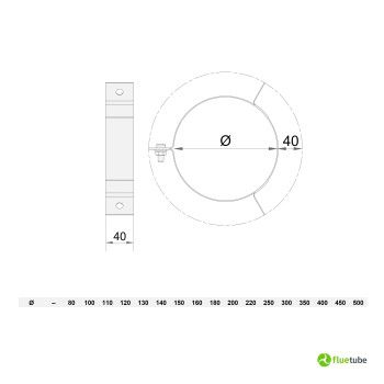 Collier pour câbles de tirants en acier inoxydable 2