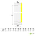 Tuyau isolé de 1 mètre en acier inoxydable 316L double paroi