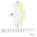 Raccord en T avec inspection pour tuyau double paroi isolé inox