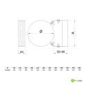 Collier mural réglable en cuivre pour conduit de fumée double paroi