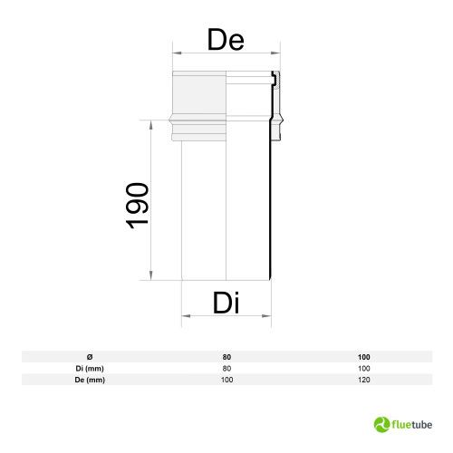 Jonction simple-double M/F extérieur en acier intérieur en plastique
