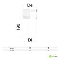Jonction simple-double M/F extérieur en acier intérieur en plastique