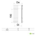 Tuyau 25 cm double paroi plastique-cuivre