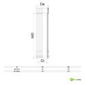 Tuyau 50 cm double paroi cuivre-plastique pour condensation