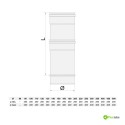 Tuyau de fumée télescopique de 25 à 40 cm en inox 316L