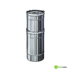 Tuyau télescopique en acier inoxydable 316L de 24 à 40 cm pour conduits de fumée
