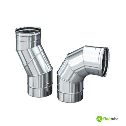 Coude réglable de 0° à 90° en acier inoxydable 316L simple paroi