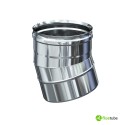 Coude 15° en acier inoxydable 316L pour conduit de fumée simple paroi