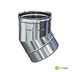 Coude 30° en acier inoxydable 316L pour conduit de fumée simple paroi