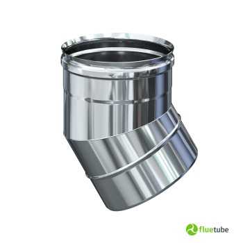 Coude 30° en acier inoxydable 316L pour conduit de fumée simple paroi