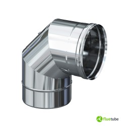 Coude 90° avec inspection en acier inoxydable 316L pour conduit de fumée