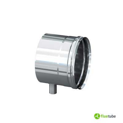 Bouchon borgne d'évacuation des condensats latérale en acier 316L simple paroi