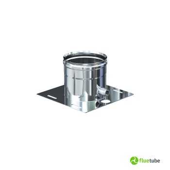 Plaque de base d'évacuation des condensats en acier inoxydable simple paroi