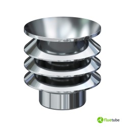 Mitron à éléments circulaires en acier inoxydable simple paroi