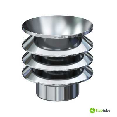 Mitron à éléments circulaires en acier inoxydable simple paroi