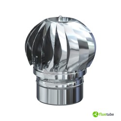 Mitron éolien en acier inoxydable simple paroi
