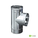 Raccord T 90° en acier inoxydable 316L pour conduit de fumée simple paroi
