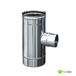 Raccord T 90° réduit ø 80 mâle en acier inoxydable 316L