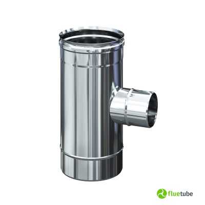 Raccord T 90° réduit ø 80 mâle en acier inoxydable 316L