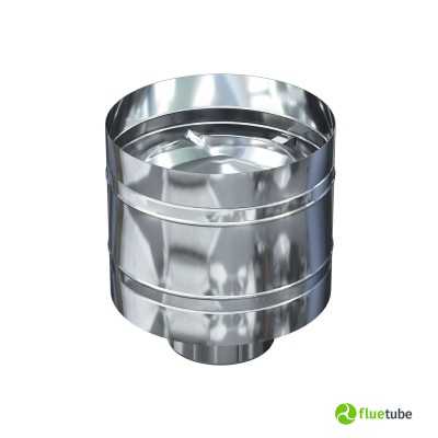 Mitron anti-vent en acier inoxydable simple paroi