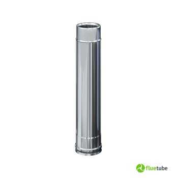 Conduit de fumée de 50 cm isolé slim en acier inoxydable 316L