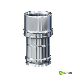 Raccord F/F double paroi slim en acier pour granulés