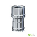 Raccord F/F double paroi slim en acier pour granulés