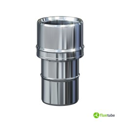 Jonction simple-double pour conduit de fumée isolé slim en acier inoxydable