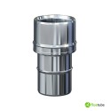 Jonction simple-double pour conduit de fumée isolé slim en acier inoxydable