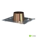 Solin plat base aluminium malléable cône cuivre | Conduit de fumée Zero-Fire
