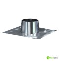 Solin plat base aluminium malléable cône inox | Conduit de fumée Zero-Fire