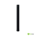 Tuyau de 1 mètre isolé slim pour conduit de fumée en acier inoxydable noir
