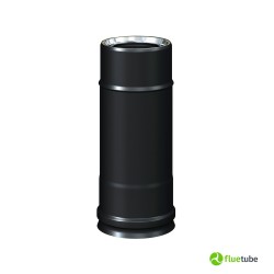 Cheminée isolée fine 25 cm en inox 316L noir