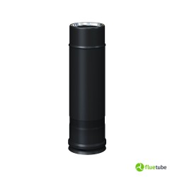 Conduit de fumée télescopique noir de 30 à 43 cm isolé slim