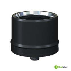 Bouchon d'évacuation des condensats pour tuyau isolé slim en acier inoxydable noir