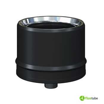 Bouchon d'évacuation des condensats pour tuyau isolé slim en acier inoxydable noir