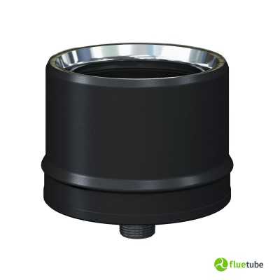 Bouchon d'évacuation des condensats pour tuyau isolé slim en acier inoxydable noir