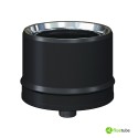 Bouchon d'évacuation des condensats pour tuyau isolé slim en acier inoxydable noir
