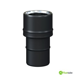 Jonction simple-double isolée slim en acier noir pour granulés et gaz
