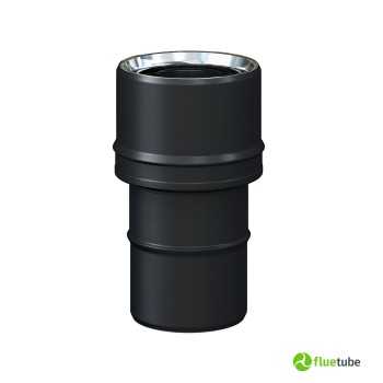 Jonction simple-double isolée slim en acier noir pour granulés et gaz