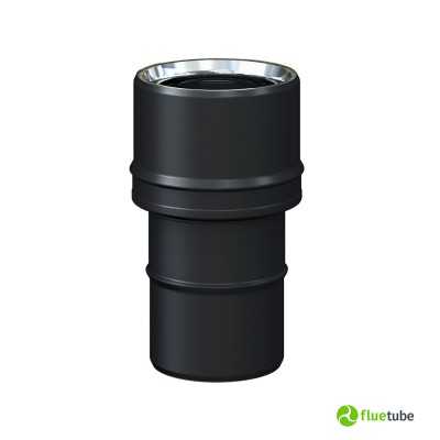 Jonction simple-double isolée slim en acier noir pour granulés et gaz