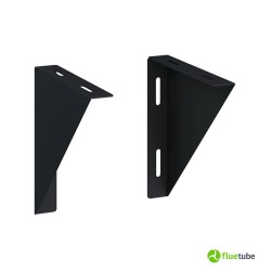 Paire de cornières noires pour plaques de conduit de fumée isolé slim